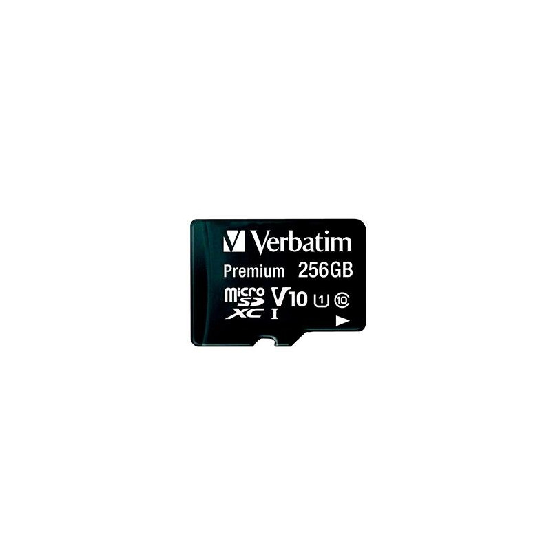 44087 VERBATIM MICRO SDXC PREMIUM 256GB CLASE 10 C/ADAPTADOR