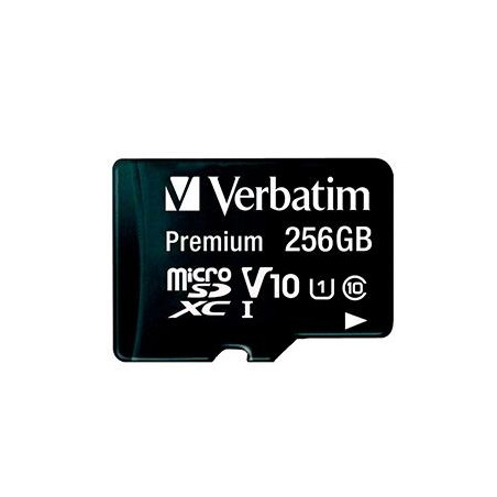 44087 VERBATIM MICRO SDXC PREMIUM 256GB CLASE 10 C/ADAPTADOR