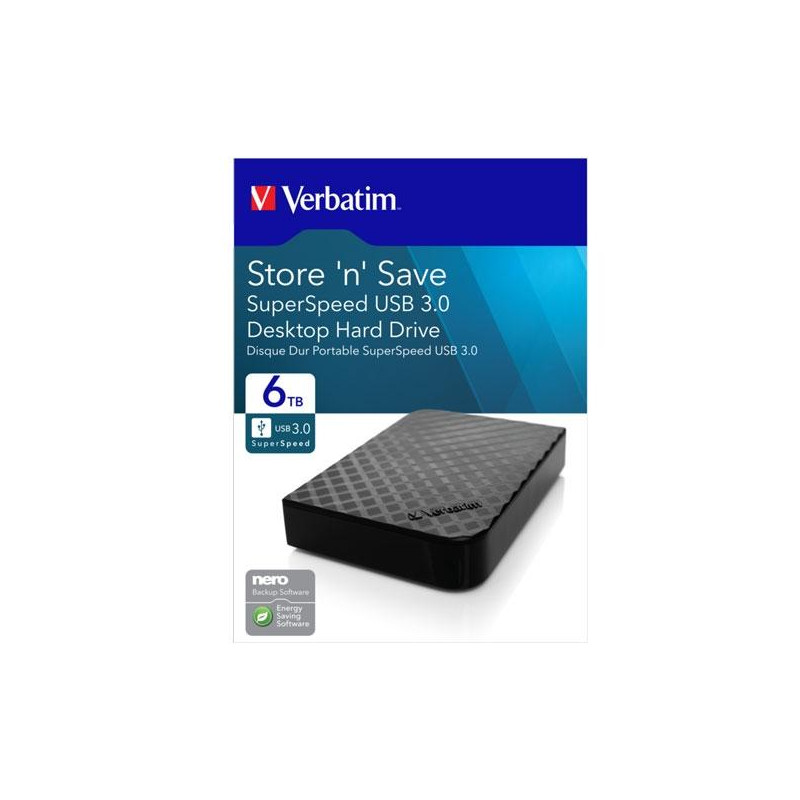 47686 VERBATIM DISCO DURO EXTERNO STORE ´N´ SAVE 6TB HDD 3