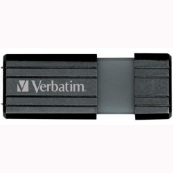 49071 VERBATIM PENDRIVE STORE'N'GO PINSTRIPE 128GB HI-SPEED RETRÁCTIL USB 2.0 NEGRO