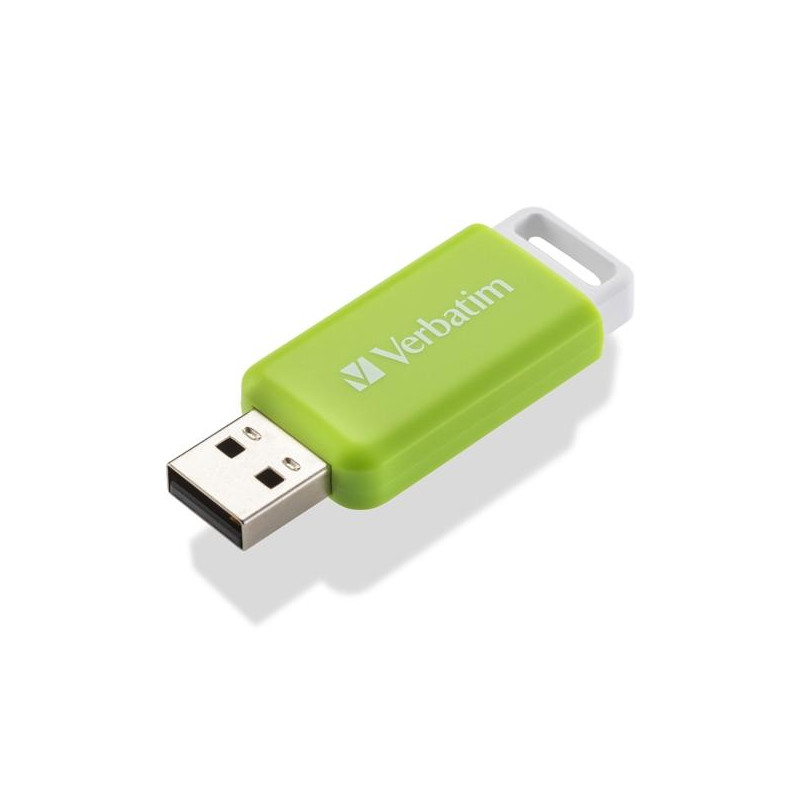 49454 VERBATIM PENDRIVE V DATABAR 32GB HI-SPEED RETRÁCTIL USB 2.0 VERDE