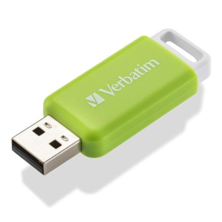 49454 VERBATIM PENDRIVE V DATABAR 32GB HI-SPEED RETRÁCTIL USB 2.0 VERDE