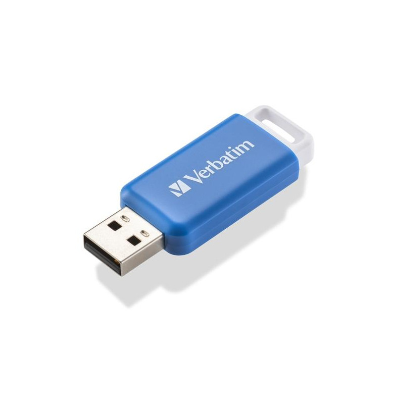 49455 VERBATIM PENDRIVE V DATABAR 64GB HI-SPEED RETRÁCTIL USB 2.0 AZUL