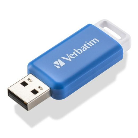 49455 VERBATIM PENDRIVE V DATABAR 64GB HI-SPEED RETRÁCTIL USB 2.0 AZUL