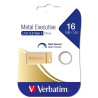 99104 VERBATIM PENDRIVE METAL EXECUTIVE 16GB C/RANURA PARA COLGAR Y LLAVERO USB 3.2 GOLD