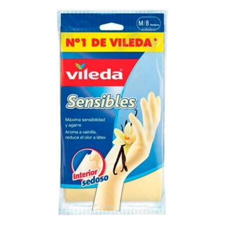 112168 VILEDA GUANTES SENSIBLES SATINADOS TALLA MEDIANA