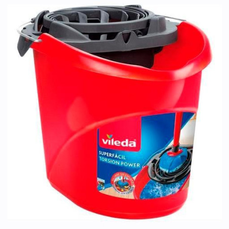 152234 VILEDA CUBO DE FREGAR ESCURREFACIL 10L ROJO