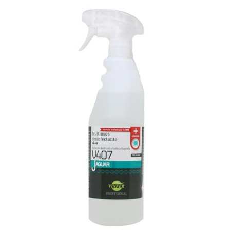 H401750036 VINFER DESINFECTANTE MULTIUSO AUTORIZADO JAGUAR V407 BOTELLA CON PULVERIZADOR 750ML