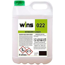 WINS022 VINFER DETERGENTE ALCALINO CLORADO WINS 022 GARRAFA 5L INCOLORO