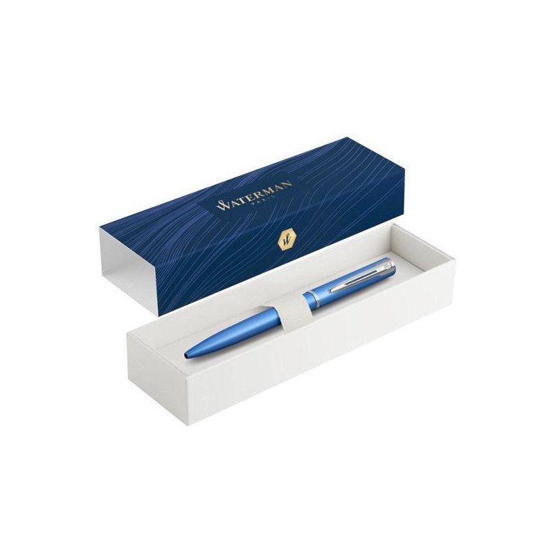 2068191 WATERMAN BOLÍGRAFO ALLURE PUNTA MEDIA ESTUCHE DE REGALO LACADO AZUL