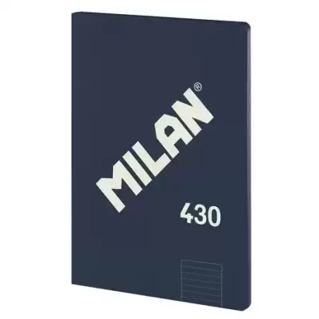 57242G48B MILAN LIBRETA ENCOLADA A4 48H PAPEL 95GR 1 LÍNEA 7MM SERIE 1918 AZUL