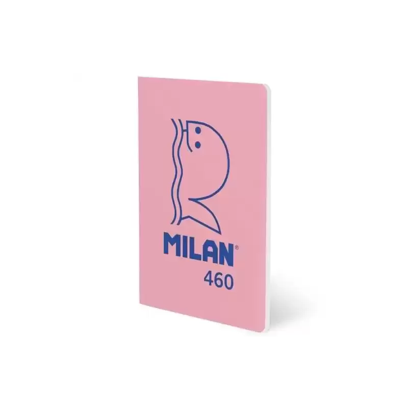 57251G24P460 MILAN LIBRETA GRAPADA A5 24H PAPEL BLANCO 95GR LISO COLECCIÓN 460 SINCE 1918 ROSA