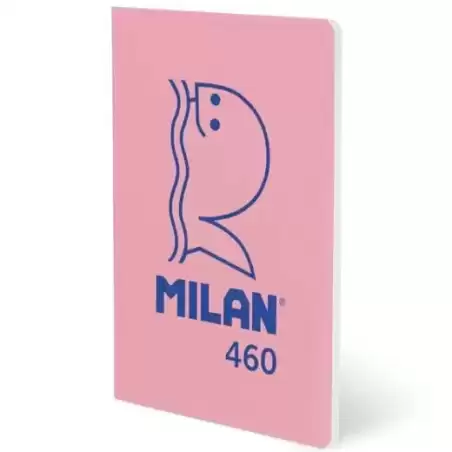 57252G24P460 MILAN LIBRETA GRAPADA A5 24H PAPEL BLANCO 95GR LÍNEA 7MM COLECCIÓN 460 SINCE 1918 ROSA