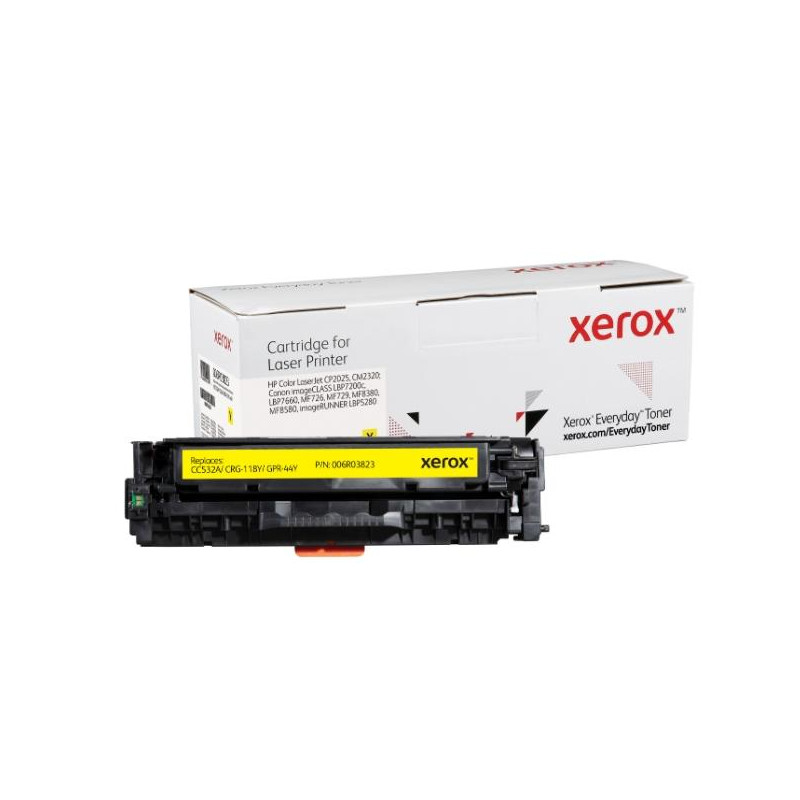 006R03823 XEROX EVERYDAY TONER AMARILLO PARA COLOR LASERJET CP2025 (CC531A - CRG118C - CPR44Y)