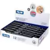 16429122 MILAN ROTULADOR PERMANENTE PUNTA REDONDA Ø4MM NEGRO CAJA 12 UD