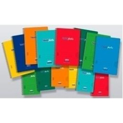 62803-90 ZORRILLA CUADERNO ESPIRAL TAUROPLASTIC 80H FOLIO 90GR 3X3 T/ PP COLORES SURTIDOS