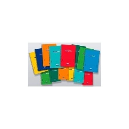 62803-90 ZORRILLA CUADERNO ESPIRAL TAUROPLASTIC 80H FOLIO 90GR 3X3 T/ PP COLORES SURTIDOS