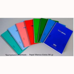 62805-90 ZORRILLA CUADERNO ESPIRAL TAUROPLASTIC 80H FOLIO 90GR 5X5 T/ PP COLORES SURTIDOS