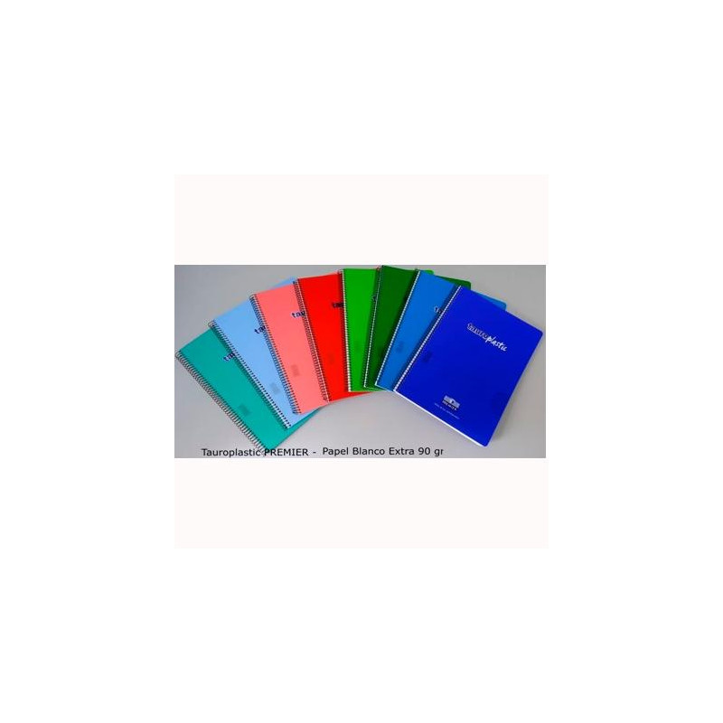 62805-90 ZORRILLA CUADERNO ESPIRAL TAUROPLASTIC 80H FOLIO 90GR 5X5 T/ PP COLORES SURTIDOS