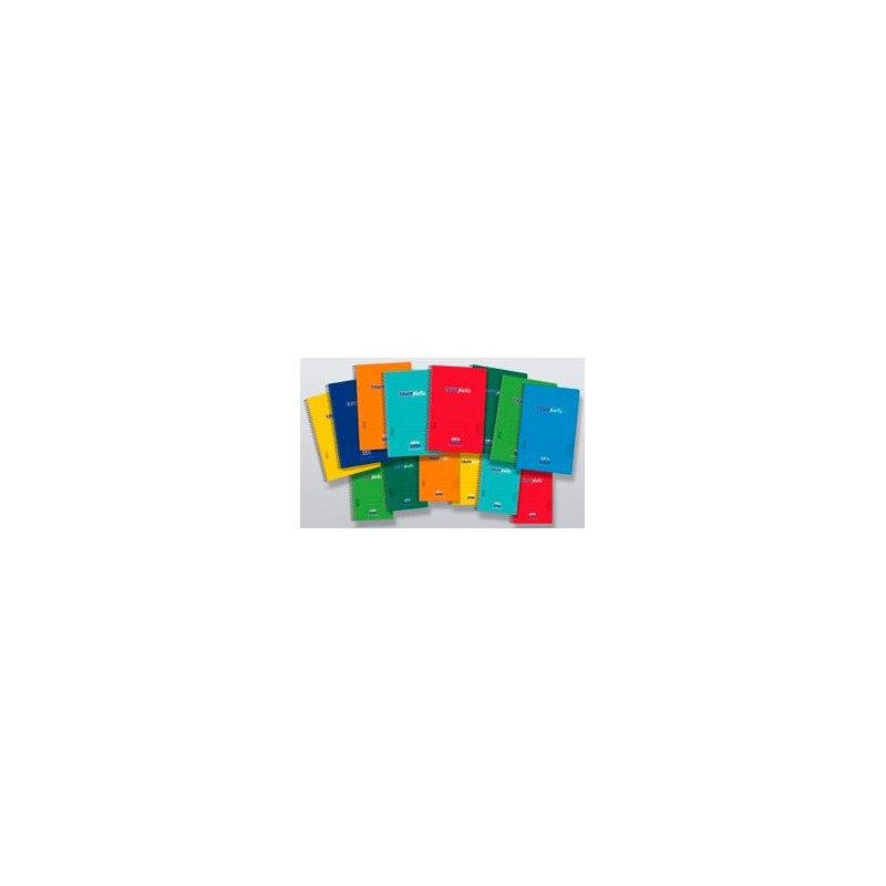 6485-90 ZORRILLA CUADERNO ESPIRAL TAUROPLASTIC 80H CUARTO 90GR 4X4 T/ PP COLORES SURTIDOS