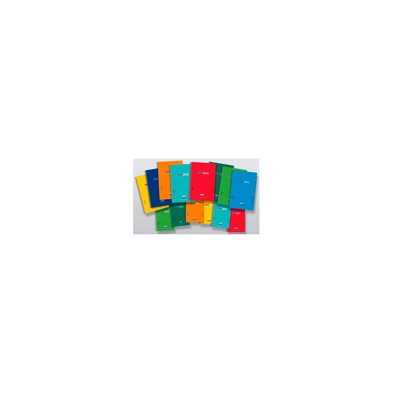 6485-L-90 ZORRILLA CUADERNO ESPIRAL TAUROPLASTIC 80H CUARTO 90GR LISO T/ PP COLORES SURTIDOS