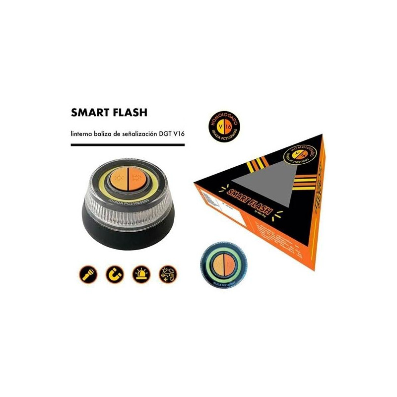 AB-2022 SMART FLASH DISPOSITIVO LUMINOSO V16 SEÑALIZACIÓN RECOMENDADO DGT PARA EMERGENCIAS