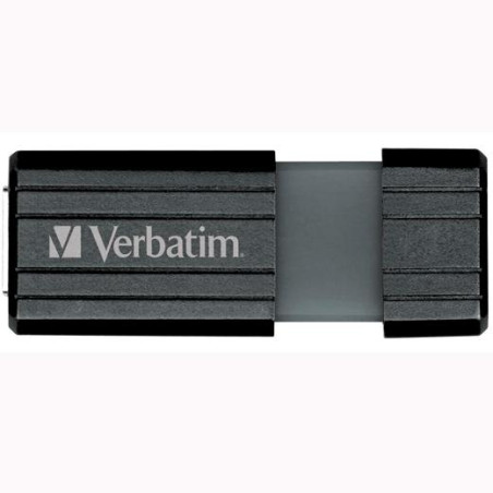 49063 VERBATIM PENDRIVE STORE'N'GO PINSTRIPE 16GB HI-SPEED RETRÁCTIL USB 2.0 NEGRO