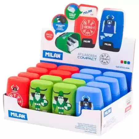 4703116VK MILAN AFILABORRA COMPACT VIKINGS CAJA EXPOSITORA 16U C/SURTIDOS