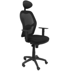 15SNBALI840C PIQUERAS Y CRESPO SILLA JORQUERA BRAZOS REGULABLES CABECERO FIJO MALLA NEGRA ASIENTO BALI NEGRO