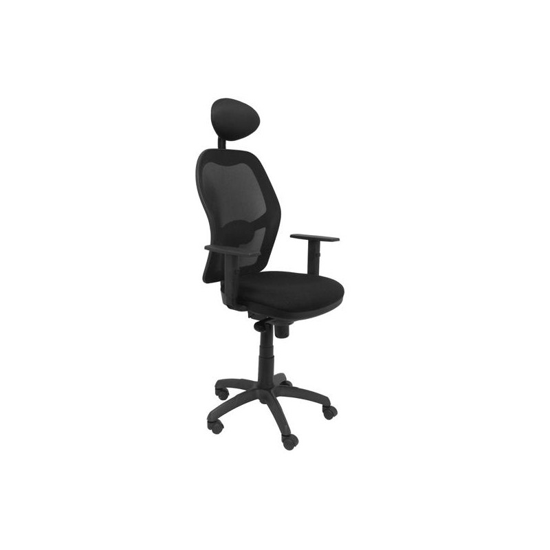 15SNBALI840C PIQUERAS Y CRESPO SILLA JORQUERA BRAZOS REGULABLES CABECERO FIJO MALLA NEGRA ASIENTO BALI NEGRO