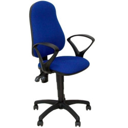 271SARAN229 PIQUERAS Y CRESPO SILLA ALAMO CP BRAZOS FIJOS ASIENTO TEJIDO ARAN AZUL