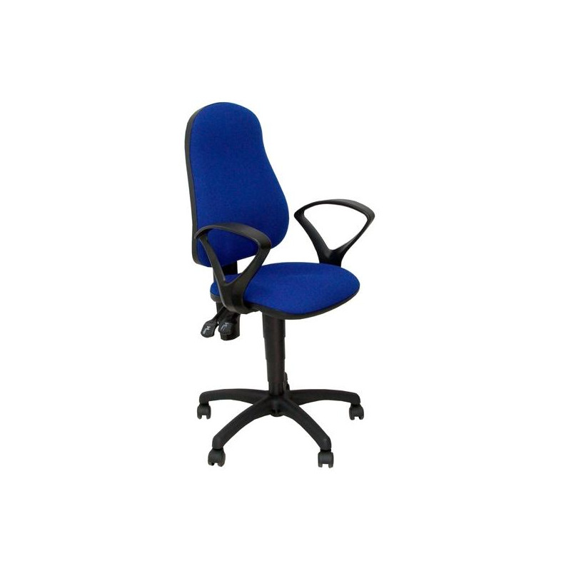 271SARAN229 PIQUERAS Y CRESPO SILLA ALAMO CP BRAZOS FIJOS ASIENTO TEJIDO ARAN AZUL