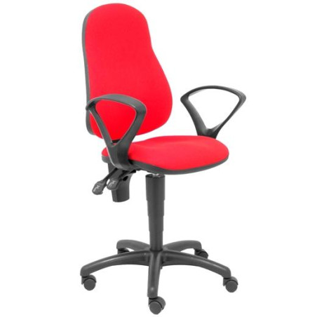 271SARAN350 PIQUERAS Y CRESPO SILLA ALAMO CP BRAZOS FIJOS ASIENTO TEJIDO ARAN ROJO