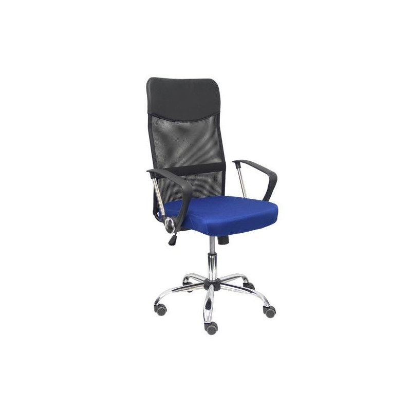 31BM8403D229CRRP PIQUERAS Y CRESPO SILLA GONTAR GIRATORIA BASCULANTE BRAZOS/F RESPALDO MALLA NEGRA ASIENTO AZUL