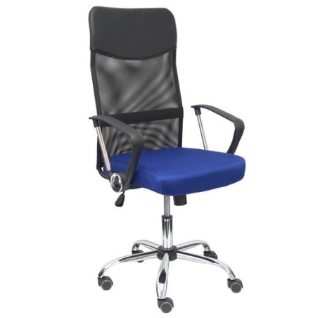 31BM8403D229CRRP PIQUERAS Y CRESPO SILLA GONTAR GIRATORIA BASCULANTE BRAZOS/F RESPALDO MALLA NEGRA ASIENTO AZUL