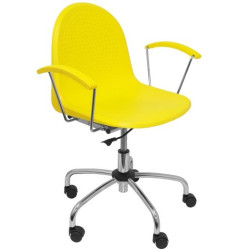 320GAM PIQUERAS Y CRESPO SILLA VES GIRATORIA ERGONÓMICA B/FIJOS PVC AMARILLO