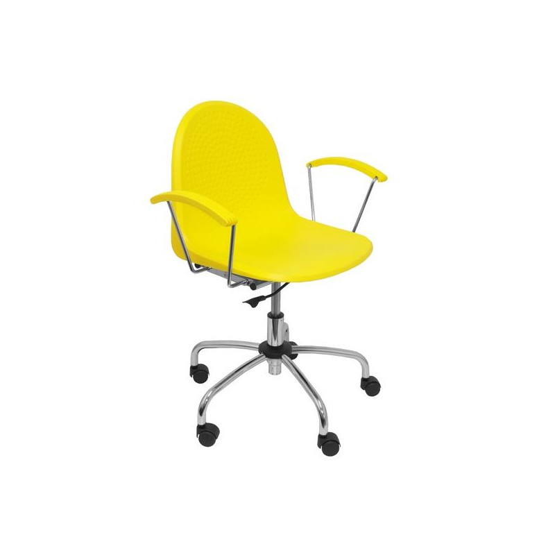 320GAM PIQUERAS Y CRESPO SILLA VES GIRATORIA ERGONÓMICA B/FIJOS PVC AMARILLO