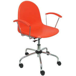 320GNA PIQUERAS Y CRESPO SILLA VES GIRATORIA ERGONÓMICA B/FIJOS PVC NARANJA