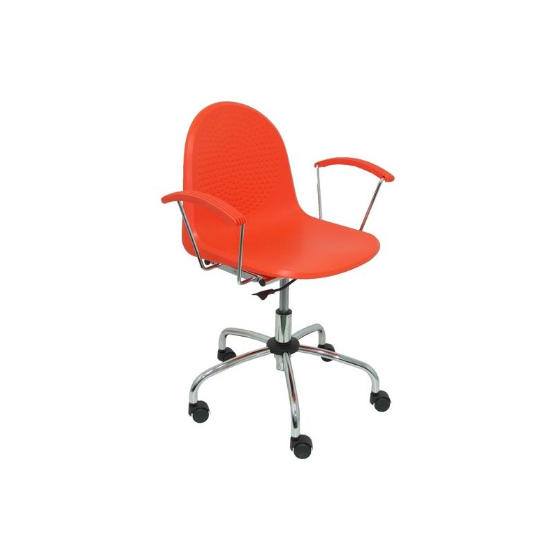 320GNA PIQUERAS Y CRESPO SILLA VES GIRATORIA ERGONÓMICA B/FIJOS PVC NARANJA