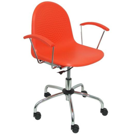 320GNA PIQUERAS Y CRESPO SILLA VES GIRATORIA ERGONÓMICA B/FIJOS PVC NARANJA