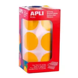 17865 APLI GOMETS REDONDOS 33MM ROLLO AMARILLO -ROLLO 708 UNIDADES-