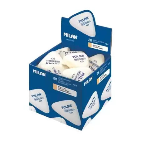 CMM428 MILAN GOMA 428 MIGA DE PAN TRIANGULAR GRUESA BLANCO CAJA 28 UD