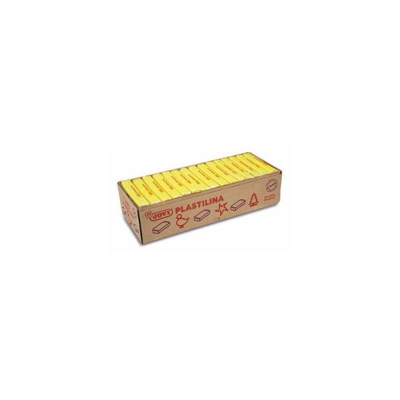 7202 JOVI PLASTILINA CAJA 15 PASTILLAS 350GR UNICOLOR AMARILLO