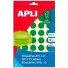 02745 APLI ETIQUETAS ADHESIVAS CIRCULARES Ø19MM ESCRITURA MANUAL 40 X 8H VERDE
