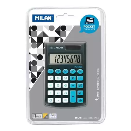 150908KBL MILAN CALCULADORA POCKET 8 DIGITOS DUAL BLISTER NEGRO