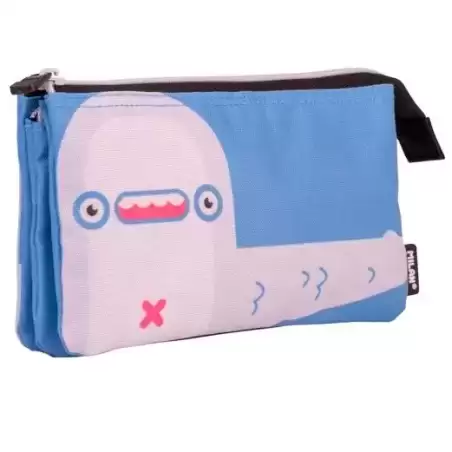 081133ALNB MILAN PORTATODO 5 COMPARTIMENTOS SERIE ESPECIAL ALIENS AZUL