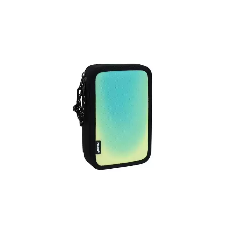 081264SNK1GR MILAN PLUMIER 2 PISOS C/CONTENIDO SUNSET NEGRO/VERDE