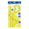 359801Y MILAN REGLAS FLEX&RESISTANT 30 CM AMARILLO TRANSLUCIDO KIT 4 PIEZAS