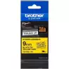 TZES621 BROTHER CINTA ROTULADORA LAMINADA SUPER ADHESIVA TEXTO NEGRO SOBRE AMARILLO - 9MMX8M
