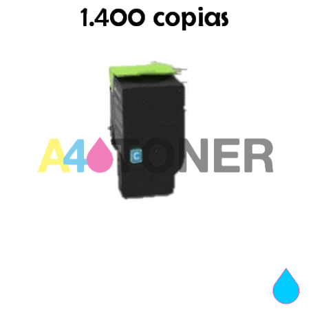 Cartucho de toner compatible Lexmark CS421-CS521-CS622-CX421-CX522-CX622-CX625 cyan genérico a Lexmark 78C20C0